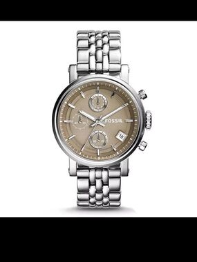 Fossil Boyfriend Chronograph Brown Dial Ladies 38mm Stainless steel Watch ES3747